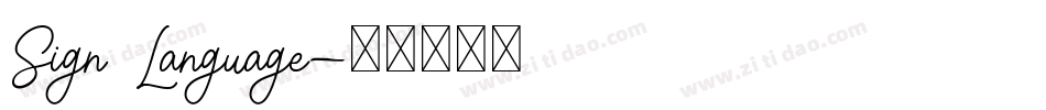 Sign Language字体转换